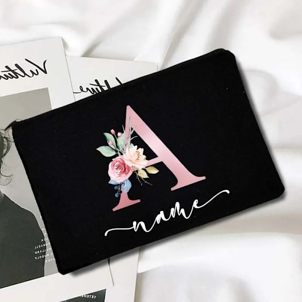 Personlig sminkväska Anpassat print Sminkväska Organizer Bröllopsfest Brudpresenter Organizer Tvättförvaringspåse D3pinkI