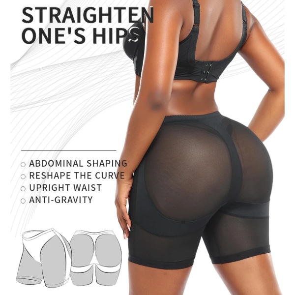 Seamless Pro Shapewear Shorts Höft Butt Lifter Body Shaper Bantning Shapewear Trosor Kvinna Andas Modellering Strap Trosor Byxa Black 4XL