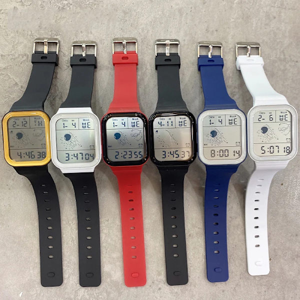 Män Dam Digitala klockor LED Luminous 5BAR Vattentät Watch För Man Dam Sport Army Militär Elektronisk Relogio Masculino Red
