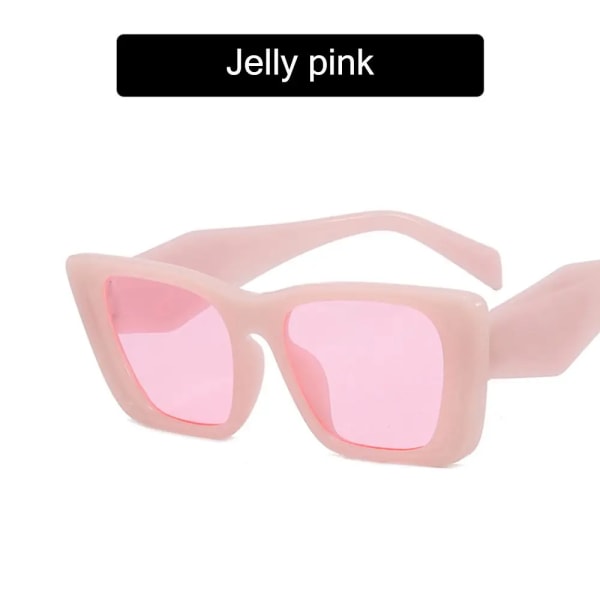 Mode Retro Solglasögon Solglasögon med fyrkantig ram UV400 Skyddsglasögon Trendiga rektangel utomhussportsolglasögon för kvinnor D6