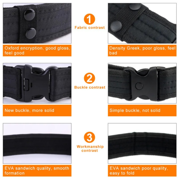 Army Style Stridsbälten Snabbkoppling Taktiskt bälte Mode Män Militär Canvas Midjeband Utomhus Jakt Vandringsredskap 8 färger Black 45to47inch