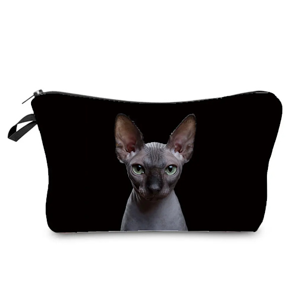 Värmeöverföring Djurmönster sminkväska Söt katt Print Kosmetiska väskor Högkvalitativ organizer Multifunktion Kvinnor Case hz5092 Cat Dog Bag