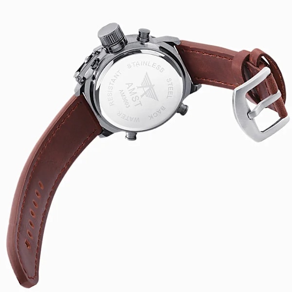 AMST Digital Herr Watch Vattentät Armbandsur LED Quartz Klocka Sportklocka Man Stora Watch Herr Relogio Masculino AM3003 3003GBG with box