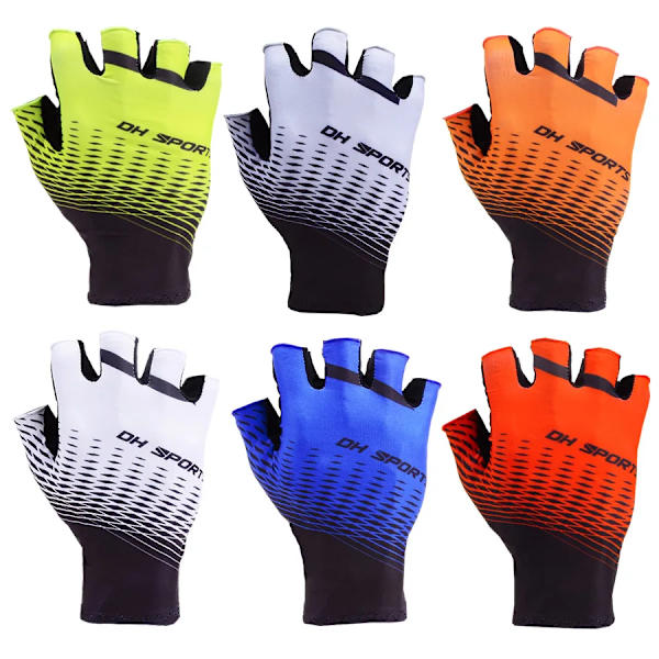Nya Cykelhandskar med Cykelstrumpor Set Anti Halk Män Dam Stötsäkra korta Halvfinger Handskar för Utomhuscykel Sport Orange XL