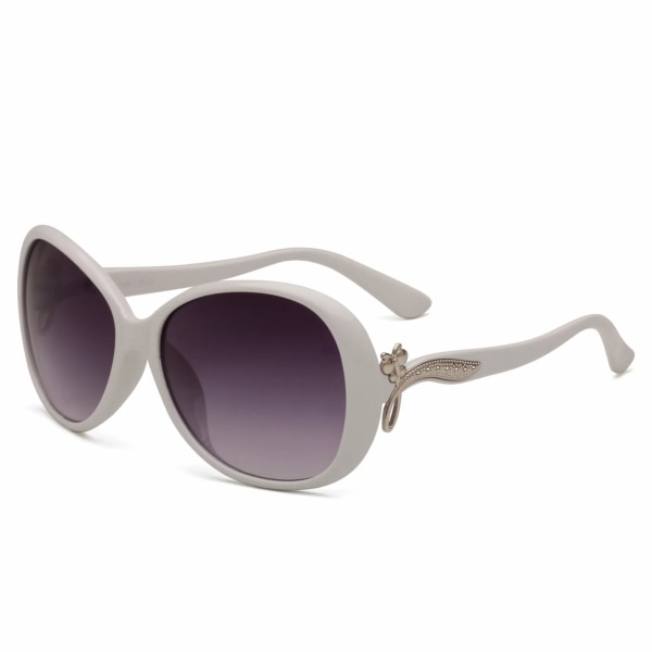 DCM ovala solglasögon dam Nya vintage retro solglasögon märkesdesigner Hombre Oculos De Sol Feminino UV400 C2 White