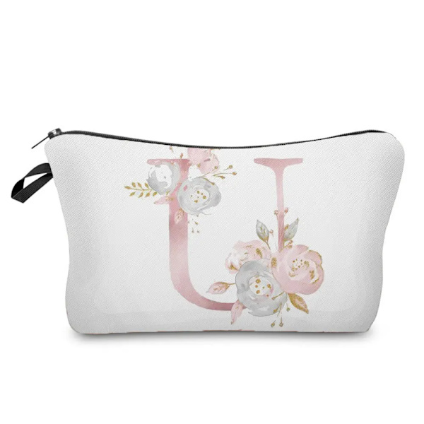 Organizer För Kosmetikväska Blommabrev 3D-utskrift Toalettväska Mode Damväska Märke Sminkväska Case Festpresent hz2417 Letter Bag