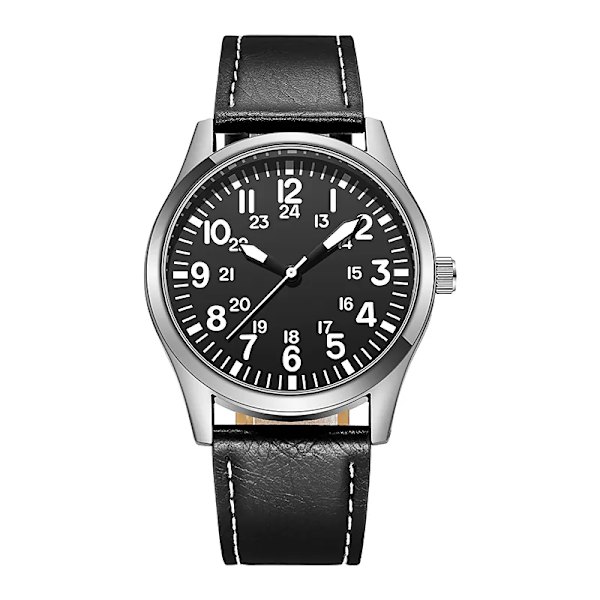 Arkiverad watch 42mm Lättläst japansk rörelse 24H Display silver