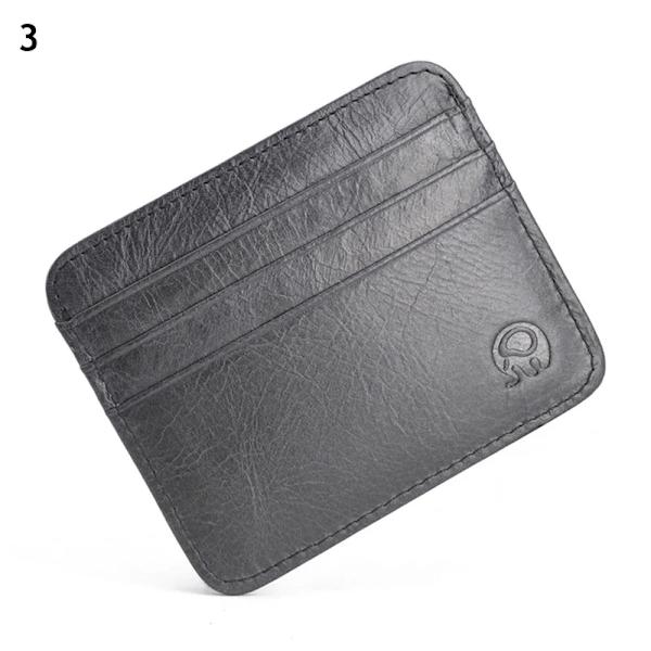 6 fack Smal RFID-blockerande läderplånbok Kredit-ID-korthållare Case Pengarfodral Cover Stöldskydd för män Kvinnor Män Modeväskor Type 3
