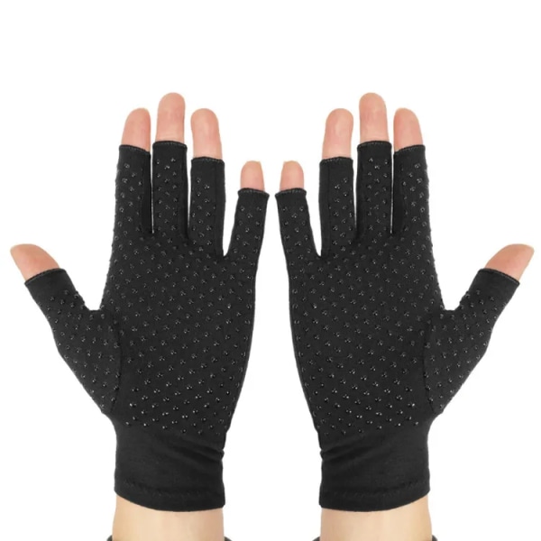 Vinterhandskar Thermal pekskärm Thermal vindtät varma handskar 1st Artrithandskar Kvinna Reumatoid magnetterapihandske style3 black S