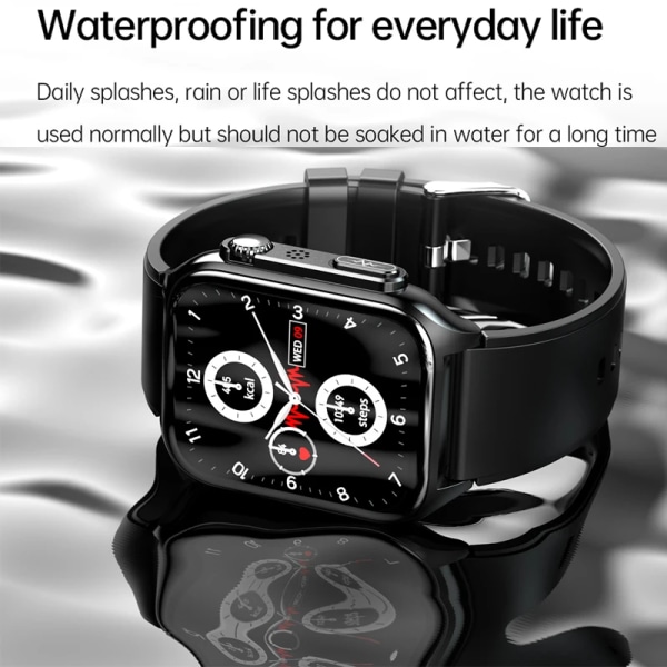 LYCKLIG EKG+PPG Smart Watch Män Laserbehandling av hypertoni Hyperglykemi Hyperlipidemi Puls Hälsosam Sport Smartwatch Black net