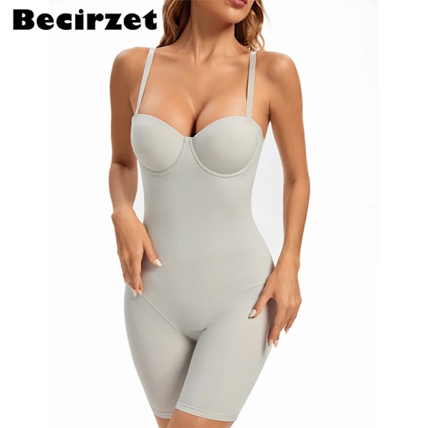 Damer Sexiga bygelbyxor Svart Shapewear Body Sexig Casual Body Shapers Stretch Bodys Naken Jumpsuit Bodys Underkläder White M