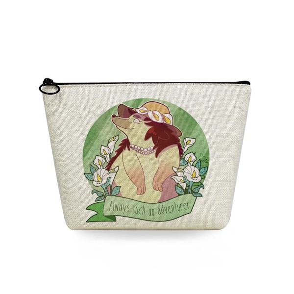 2022 tecknad igelkottsblomma printed kosmetisk väska för kvinnor Harajuku Casual Makeup-väskor Bärbar rese-toalettväska Case sn5701 Hedgehog Bag