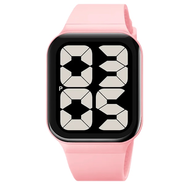 SKMEI1995 New Pattern Lovers Watch Sport Bakljus Digitala klockor För Herr Dam 5bar Vattentät Date Watch pink black