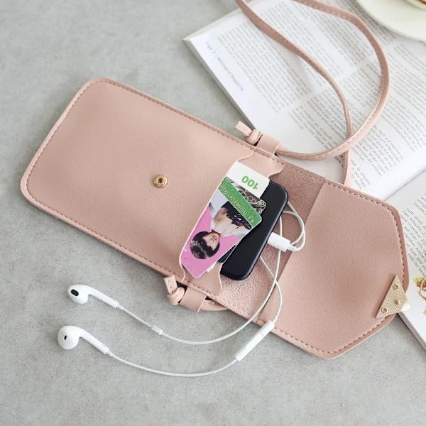 Student Mini Crossbody-väskor Dam Hjärtformad dekoration Transparent Touchscreen Retro Mobiltelefonväska Axelväska Designer BBL103-light gray
