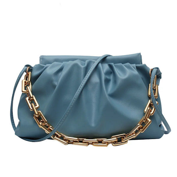 Retro Kvinnor Dumplings Messenger Bag Designerkedja Nytt mode Moln Kvinnlig Crossbody Axelväska Tide Handväska Clutchväska BE 28X17X9cm
