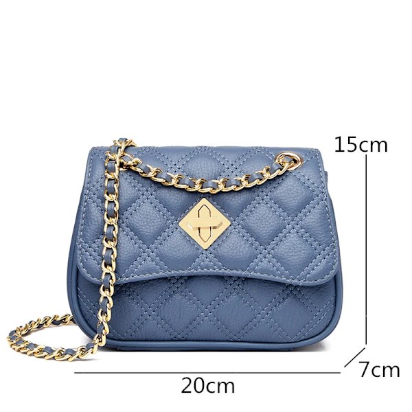 Väska i äkta läder för kvinnor Lyxigt märke Liten handväska för damer Hög kvalitet Naturlig nötkött Kvinnlig axel Crossbody-väskor Tote Black 20cm 7cm 15cm