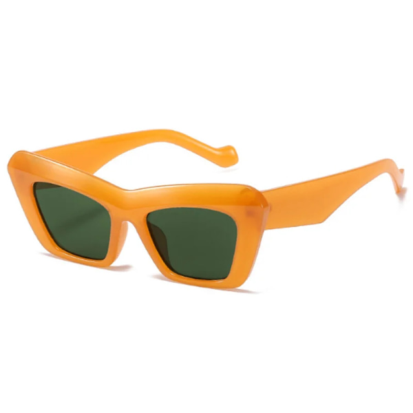 Märke Cat Eye Designer Solglasögon Kvinna Modedesign Retro Solglasögon Kvinna Vintage Square Lady Oculos De Sol Orange G15 other