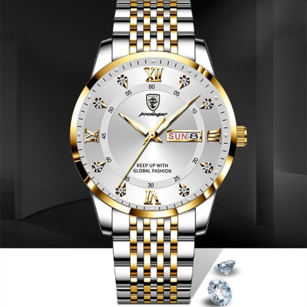 2021 Sport Watch Big Dial Quartz Watch 30M Vattentät Simma Noctilucent Modeklockor För Herrklocka Relogio Masculino Silvery white