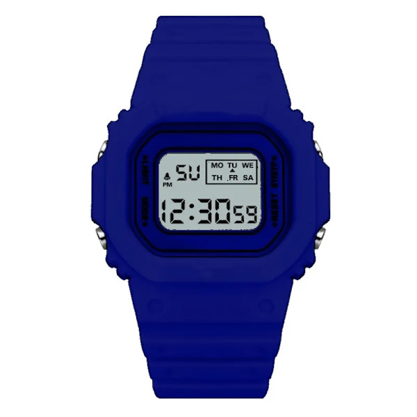 Lyx TOP Brand F-91W watch för män LED elektronisk sport silikon multifunktion vattentät militär fyrkantiga digitala armbandsur Purple