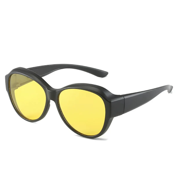 Polarized Fit Over Glasögon Solglasögon Män och kvinnor Nattkörning Glasögon Bär Fit Over Receptbelagda Glasögon FiskeglasögonUV400 Yellow TQ-2