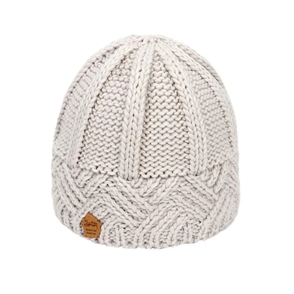 Nya Vintermössor Dammode Stickad Beanie Virkad Skullies Hatt Höst Utomhus Varma Beanies Mössor Vilda Tillbehör  N beige