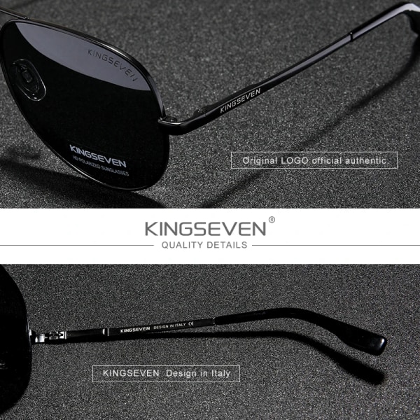 KINGSEVEN Brand Herr Solglasögon i aluminium 2022 Nya Polariserad UV400 Spegel Solglasögon för män Kvinnor För Herr Oculos de sol 7735 Brown Gradient Brown
