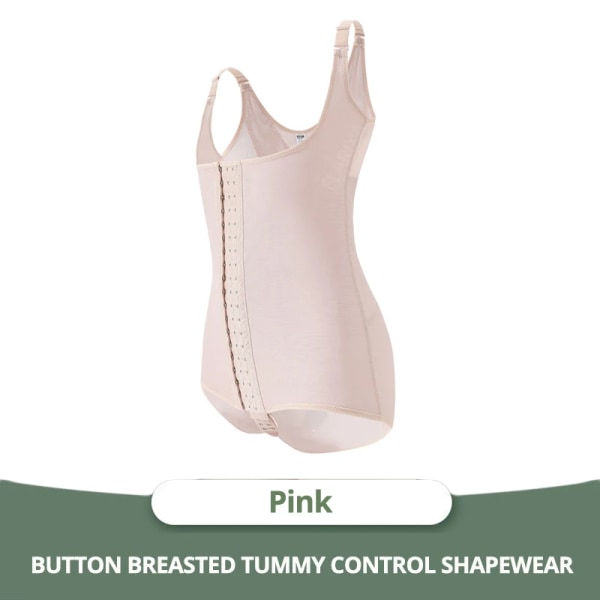 Flarixa Solid Shaping Vest Bodysuit Magekontroll Rumpan lyfter öppen byst Kroppsformare Kvinnor Shapewear Magen Smalning Underkläder Pink XXL