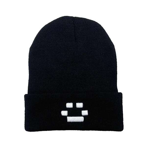 Hatt för män och kvinnor - Stickad mössa, vintermössa, dubbellager, varm, för pojkar, skidåkning, ben, Quackity Merch Las Nevadas, kall mössa, ny Wine Red One Size