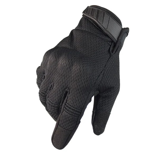 Pekskärm Taktiska handskar Militär Armé Combat Full Finger Multicam Camouflage Utomhus Cykling Shooting Paintball Män Handskar black S