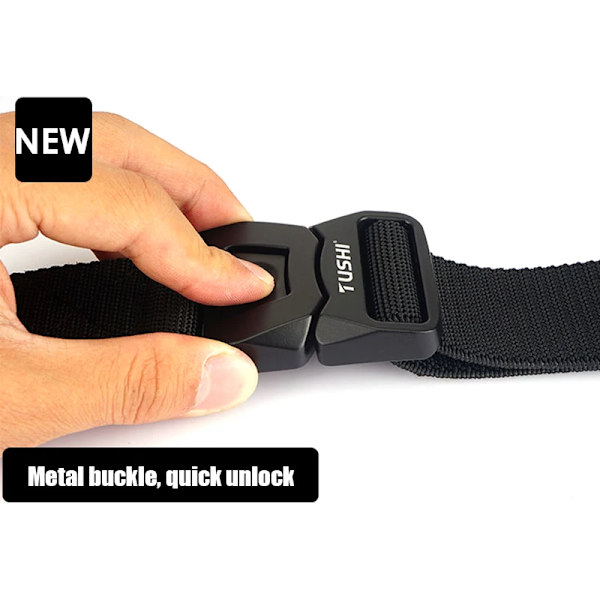 VATLTY 2021 Stretching taktiskt bälte för män Zinklegering Pluggbart spänne Utomhusarbete Vandring Elastiskt bälte Jakttillbehör ArmyGreen 125cm