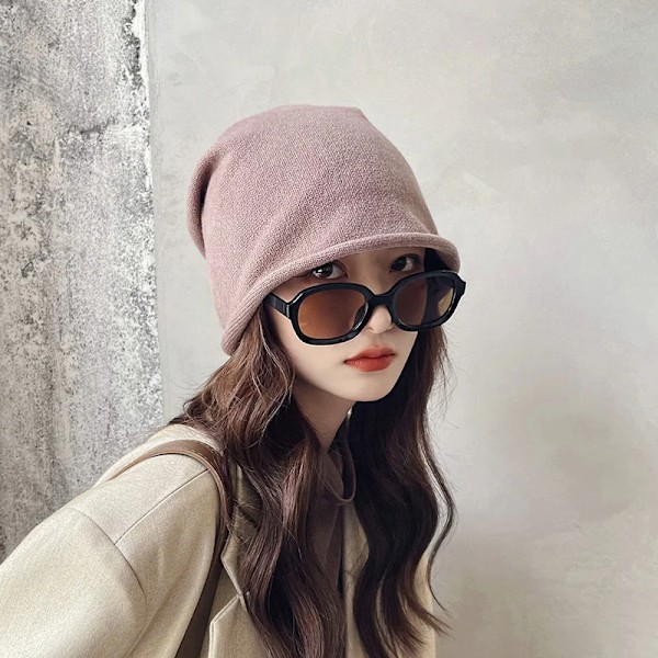 Hattar Beanies för Män Kvinnor Unisex Höst Sommar Beanie Bomull Solid Färg Elastisk Bonnet Hip Hop Baggy Cap Man Kvinna Tunn Black One Size