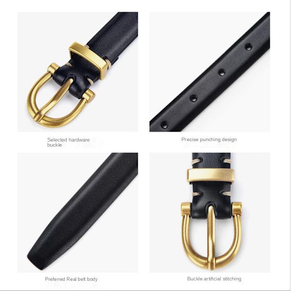 Lyxdesigner kvinnor Bälte Äkta Läder Dammode Metall Bälte Spänne Midjeband 3 färger Hög kvalitet Trend Bälte Dam Nytt apricot 100cm