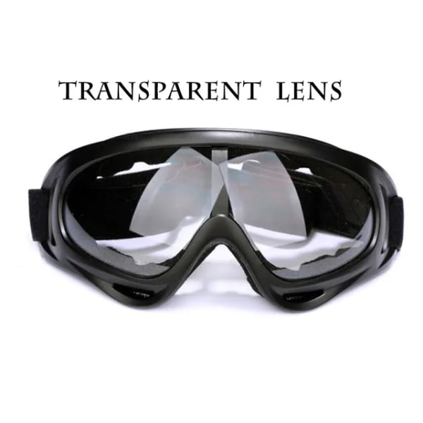Motorcykelglasögon Antibländning Motocrosssolglasögon Sportskidglasögon Vindtät Dammtät UV-skyddsutrustning Tillbehör Transparent