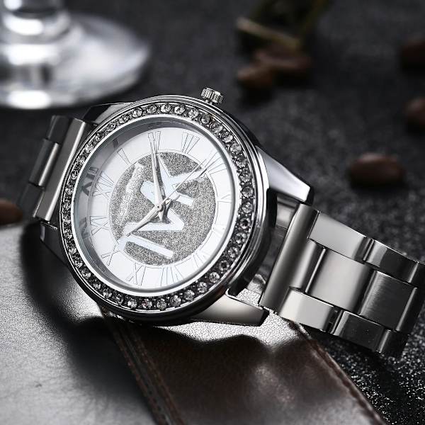 Mode TOP TVK Brand Watch For Women Lyx Vattentät Roman Digital Rose Gold Rostfritt Stål Dam Quartz Armbandsur Present Silver