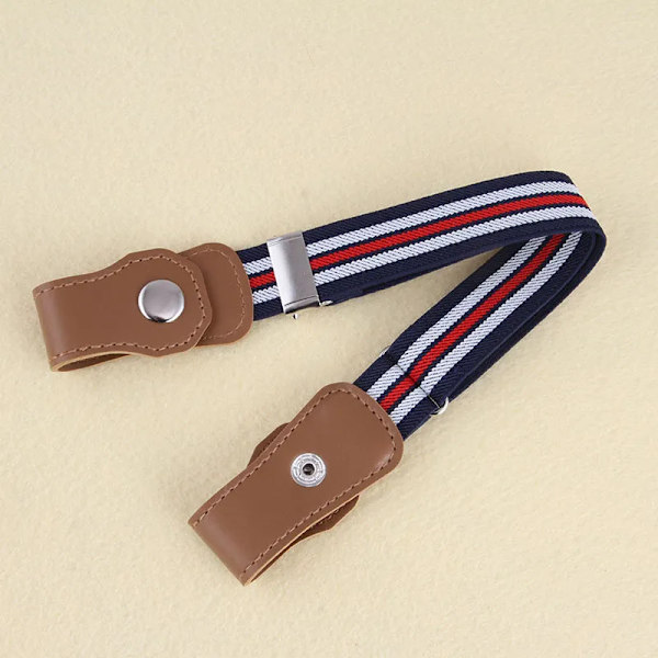 Barns osynliga bälte utan spänne Stretch canvasbälte för pojkar Flickor utan spänne Sömlös justerbar lazy elastisk midjeband A04 childen 1 pc