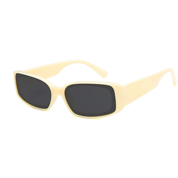 Röd Brand Design Mode Solglasögon Fyrkantiga Night Driver Goggles Polariserade Solglasögon Glasögon För Kvinnor Cykling Utomhus Solglasögon Cream yellow -grey