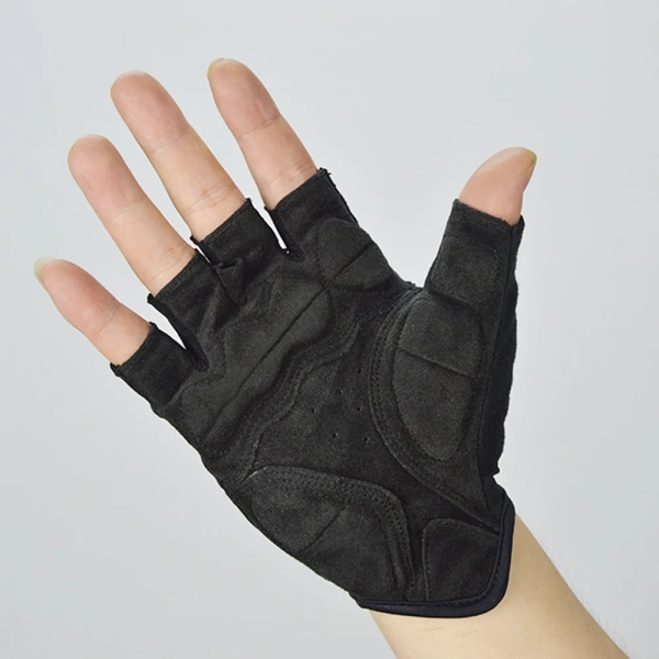 DAREVIE Cykelhandskar Half Finger 2023 Lätt Mjuk Super Andas Cykelhandskar Högkvalitativ Pad Stötsäkra cykelhandskar Black XXL
