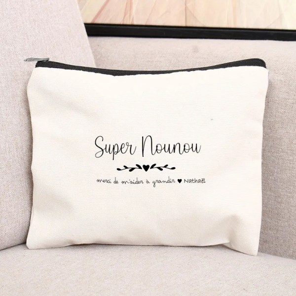 Super Nounou Print Högkvalitativa kosmetiska väskor Bärbara kosmetiska väskor för förvaring Kvinnliga väskor med dragkedjor Sminkväskor Nödvändigt 3Nou0022