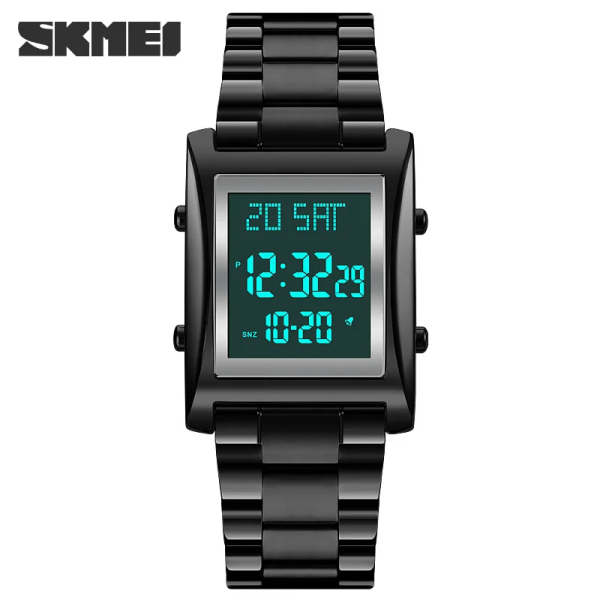 SKMEI Herrklockor Mode LED Herr Digital Armbandsur Chrono Count Down Alarm Hour For Herr reloj hombre 1812 montre homme Black Black