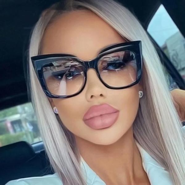 HKNA Cat Eye Solglasögon Kvinnor Lyxiga Fyrkantiga Oversized Glasögon Stor Båge Gradient Shades för Kvinnor Gafas De Sol LeopardTeaTea free cloth
