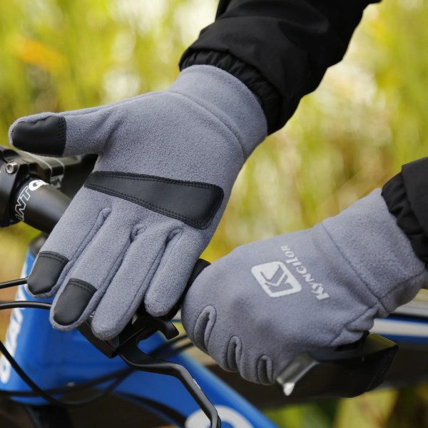 Män Kvinnor Vinter Thermal Fleece Pekskärmshandskar Cykelhandskar För Vandring Camping Skidåkning Löpning Pink S