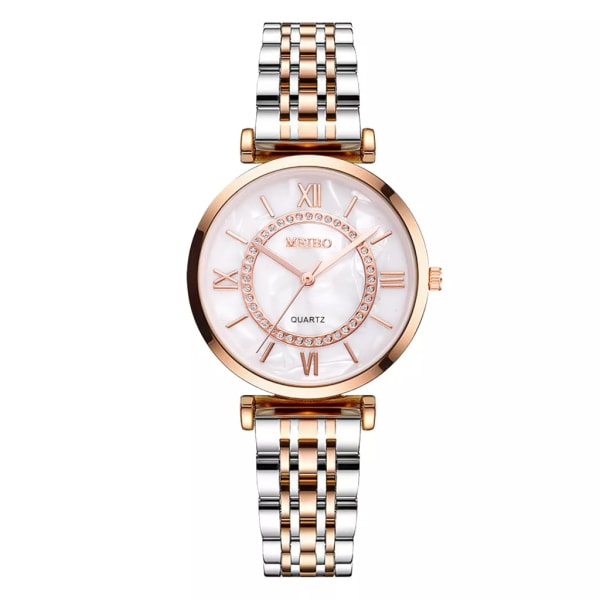 Lyxiga Kristall Kvinnor Armband Klockor Toppmärke Mode Diamant Dam Quartz Watch Stål Dam Armbandsur Montre Femme Relogio Rose