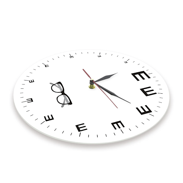 Ögontavla Modern Design Väggklocka Oftalmologi Dekor Optometri Synundersökning Konstverk Tyst Kvarts Klocka Väggur Ögonläkare Gåva Without Frame(.102)