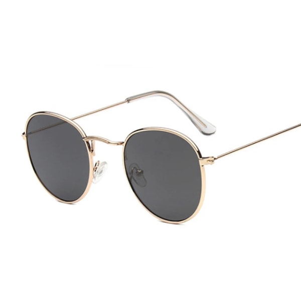 Klassisk liten ram, runda solglasögon Kvinna/Man Märkesdesigner Alloy Spegel Solglasögon Man Kvinnlig Mode Vintage Oculos GoldGold Other