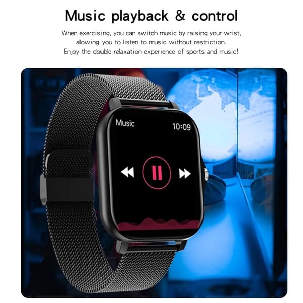 Nyt Bluetooth Opkald Smartwatch Mænd 1.69 \" Yellow