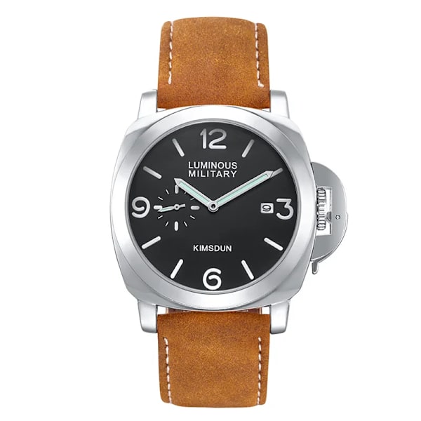 Lyx Toppmärke Watch Herr Vattentät Kvartsbrunt Läder Militär Armbandsur Herr Arméklocka Man watch hombre hodinky Style A- 2