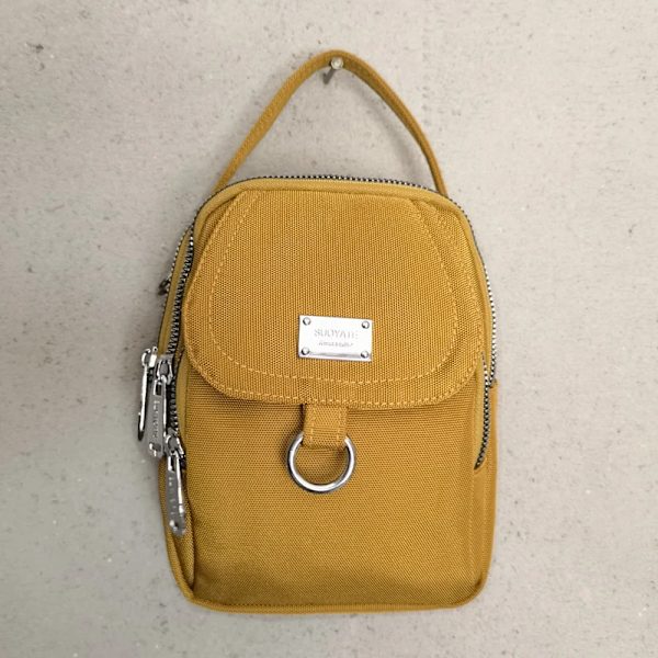 Mode 3 lager kvinnor liten handväska hög kvalitet slitstarkt tyg kvinnlig axelväska Ganska stil tjejer Härlig miniväska Ginger 19cm x 15cm x 10cm