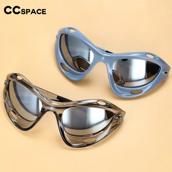 55381 Nya Y2K Solglasögon Män Sport Trendiga Produkter Dam Outdoor Solglasögon Dam Glasögon Driver Goggles Uv400 GraySilver china