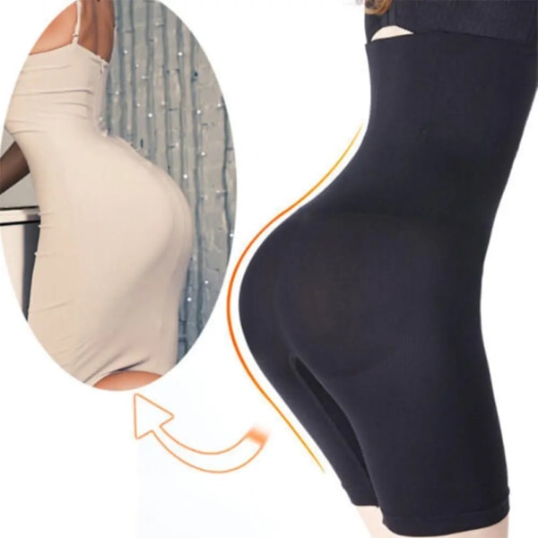 Kvinnor Formande trosor med hög midja Andningsbar Body Shaper Bantning Shapewear Mage Underkläder Trosformare Beige S