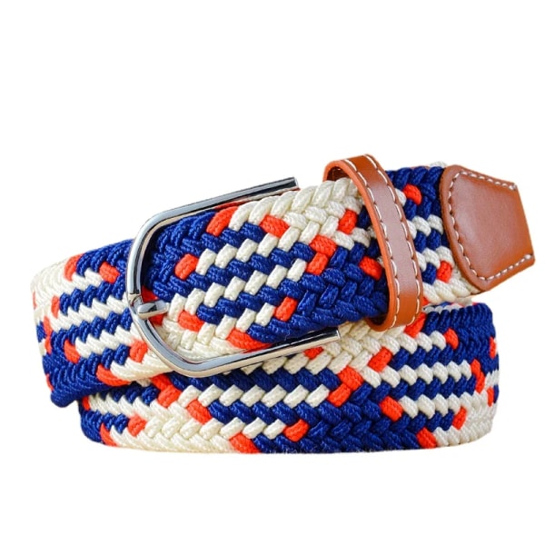 Canvasbälte utomhus taktiskt bälte unisex högkvalitativ canvasbälte för jeans Man Lyxiga Casual Straps Ceintures Bälten för kvinnor FB blue white red 3.3cmX107cm